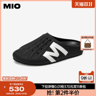 平跟舒适一脚蹬低帮休闲女凉鞋 厚底包头拖鞋 新款 MIO米奥2025夏季