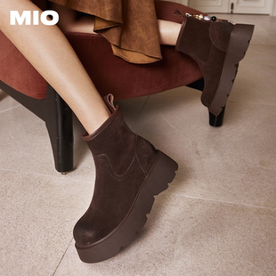 【直播间】沈月郭宇欣同款MIO米奥西部弹力靴烟筒增高短靴