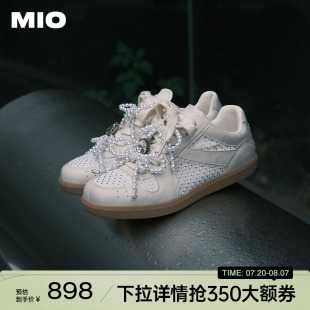 串珠蝴蝶結(jié)網(wǎng)面德訓鞋 運動單鞋 2025秋季 板鞋 新款 MIO米奧芭蕾女鞋