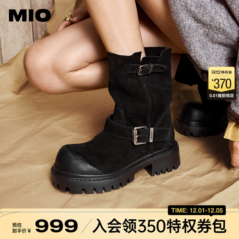 MIO明星同款堆堆靴西部靴