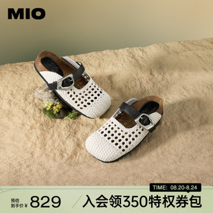 包头拖编织勃肯拖慵懒风沙滩洞洞鞋 郭碧婷同款 MIO米奥夏拖鞋