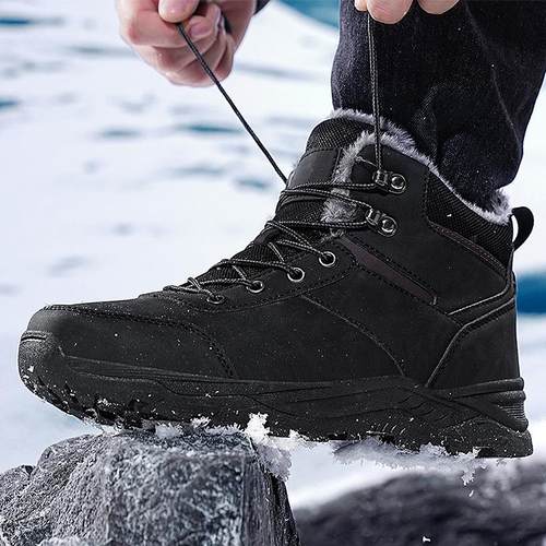 三利泰保暖雪地靴特大码马丁靴