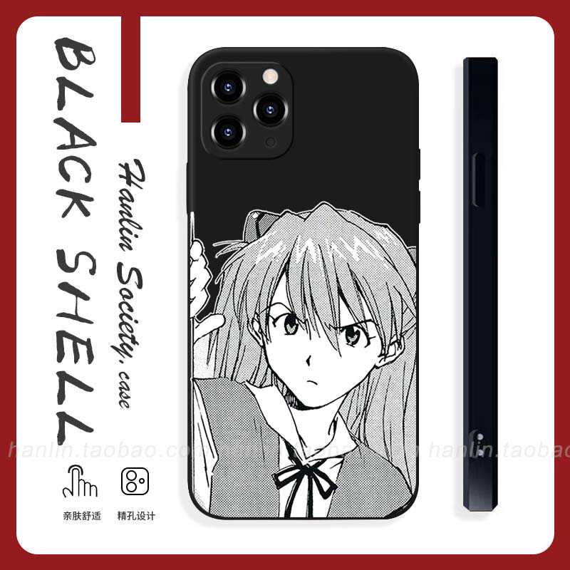 明日香二次元手机壳适用苹果15promax华为P70小米14全包OPPOReno9荣耀100个性红米note13文艺vivoIQOO11