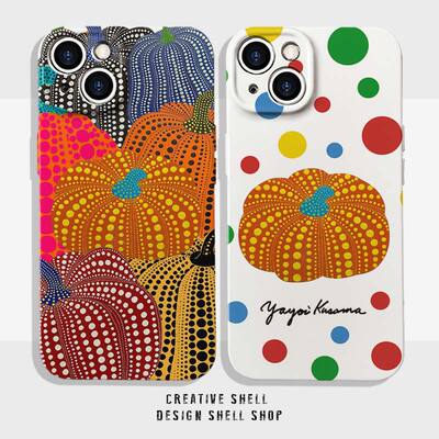 ins彩色波点南瓜草间弥生菲林软