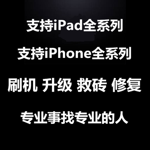 苹果iPhone6SP XR XS 11ProMax远程刷机升级解iPad平板救砖