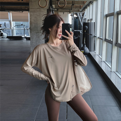 宽松大码健身服运动T恤女瑜伽服