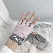 器械训练哑铃瑜伽壶铃防滑骑行单车 运动健身手套男女半指透气薄款