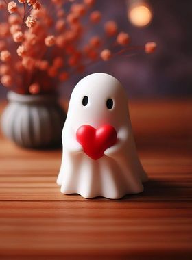 跨境爆款 Cute Ghost Statuet 万圣节创意幽灵摆件家居花园装饰品