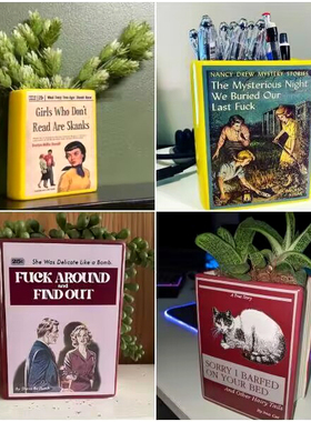 独立站新品 2024 南茜·朱尔模仿秀创意有趣花瓶笔筒家居装饰摆件