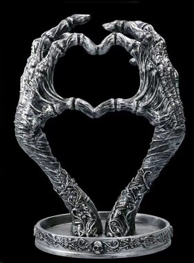 万圣节哥特式木乃伊爱心珠宝盘