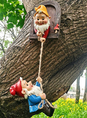 花园侏儒小矮人树脂工艺品庭院