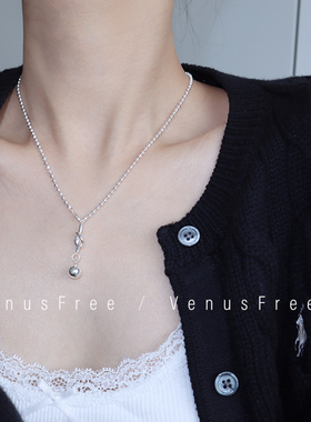 925纯银豆豆圆球锁骨链项链