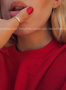 包邮定制美国进口扁平款戒指VF