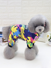 Одежда для животных 新款狗狗衣服连帽迷彩加厚棉衣秋冬装贵宾泰迪宠物中小型犬四脚衣