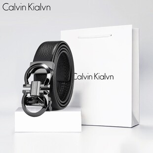 C&K皮带男款真皮自动扣头层纯牛皮裤腰带男高档商务