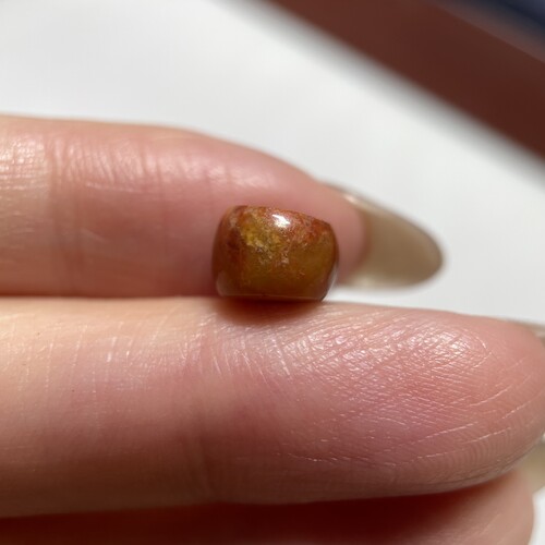 大年份战国红红缟玛瑙小剁珠直切珠8mm 迷你配珠配饰老珠单珠 591