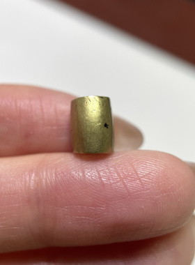 藏传西藏千年天铁托甲珠8mm 大孔道念珠手串元素diy配珠配饰 516