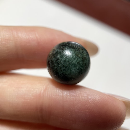 百年老绿玛瑙单珠12.2mm 念珠手串多宝diy配珠配饰老珠子 1945