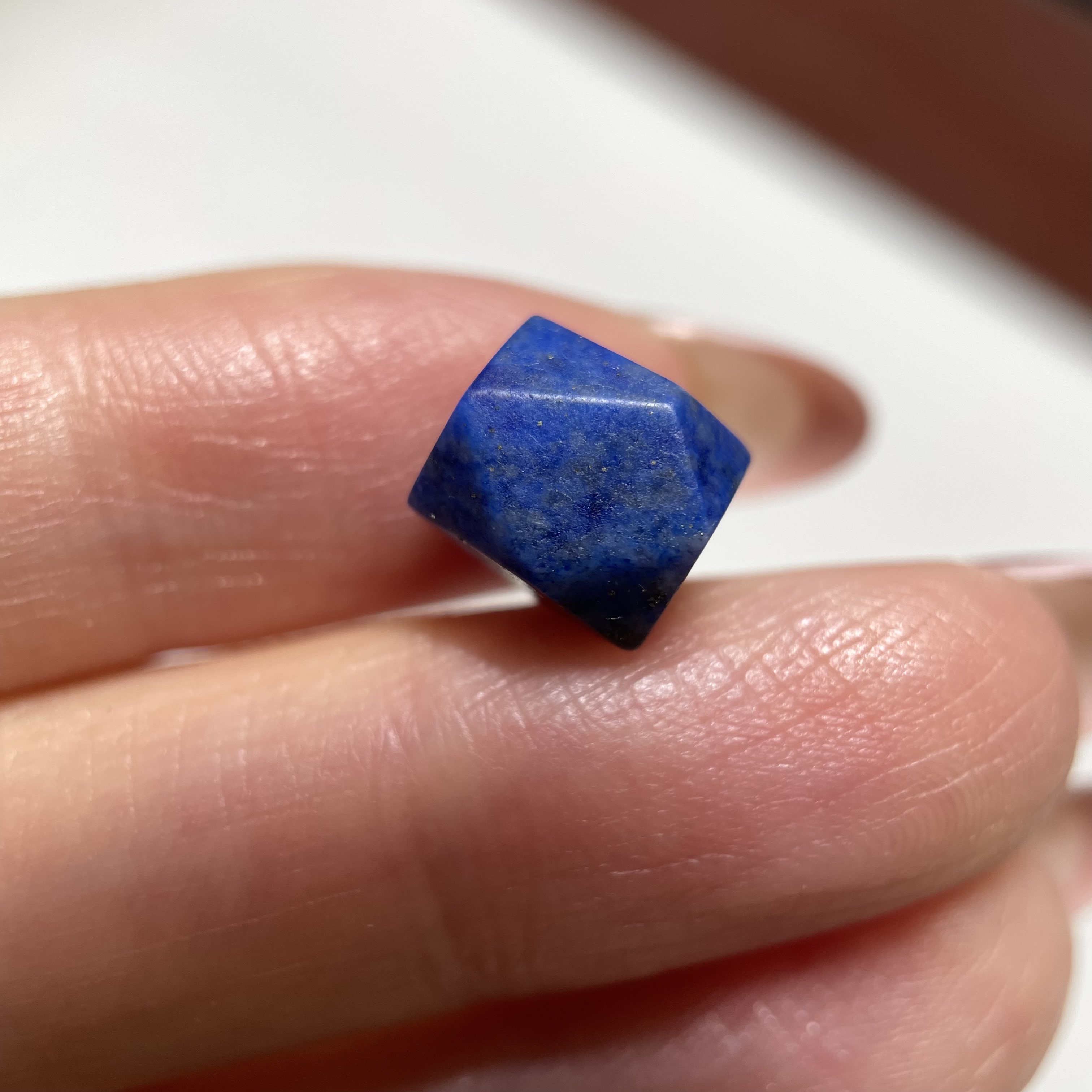 西亚老青金石多棱珠7.7mm 星月紫檀念珠手串diy老珠配珠配饰 1126