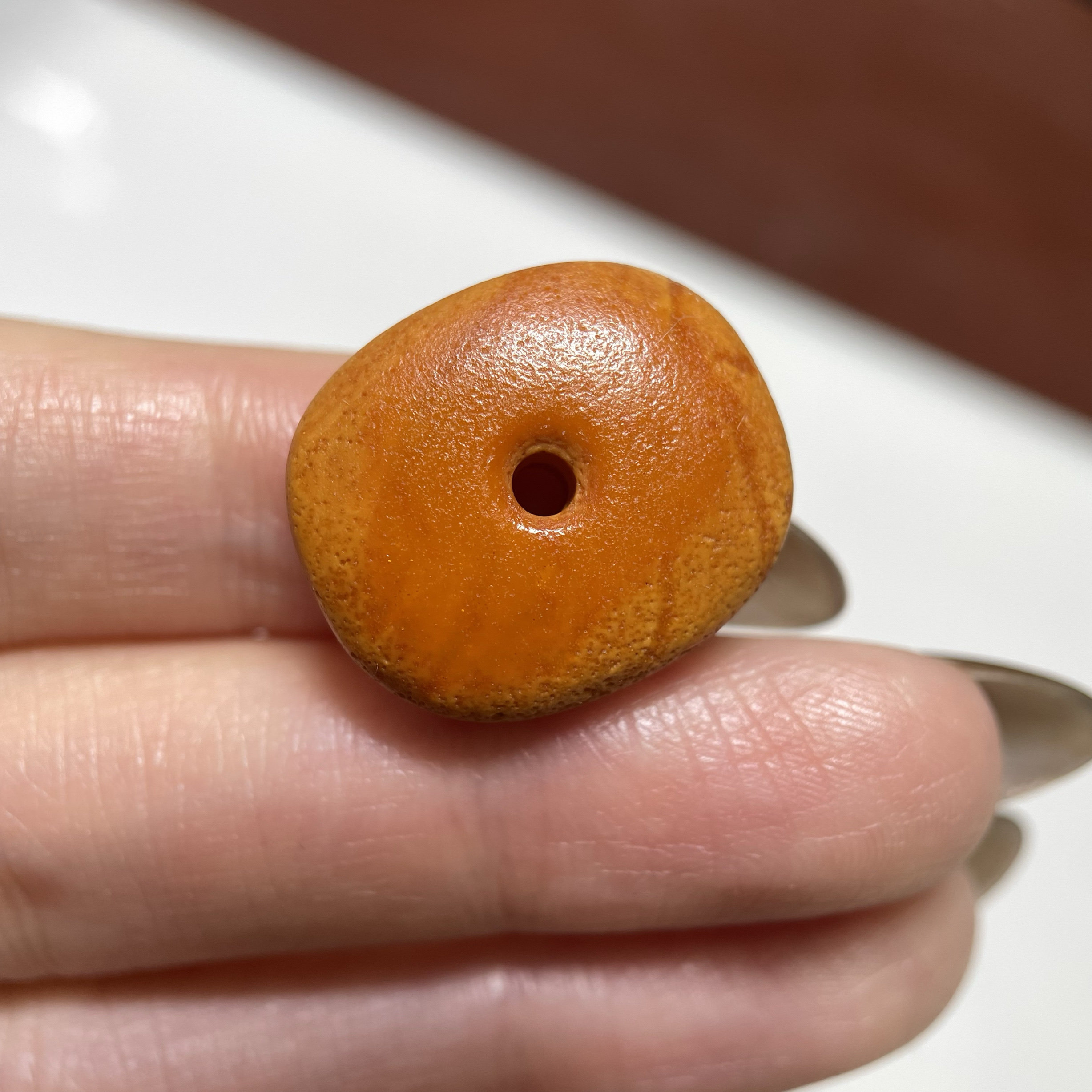 藏传百年老蜜蜡花蜡珠子20mm 蜡饼藏蜡吊坠锁骨链diy顶珠主珠 112