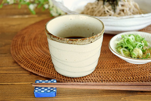 陶瓷小喝茶杯猪口杯荞麦面杯早餐杯单个 日本美浓烧进口家用日式
