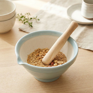 日本原装进口万古烧研磨碗芝麻碾磨神器磨泥器陶瓷花生磨粉钵