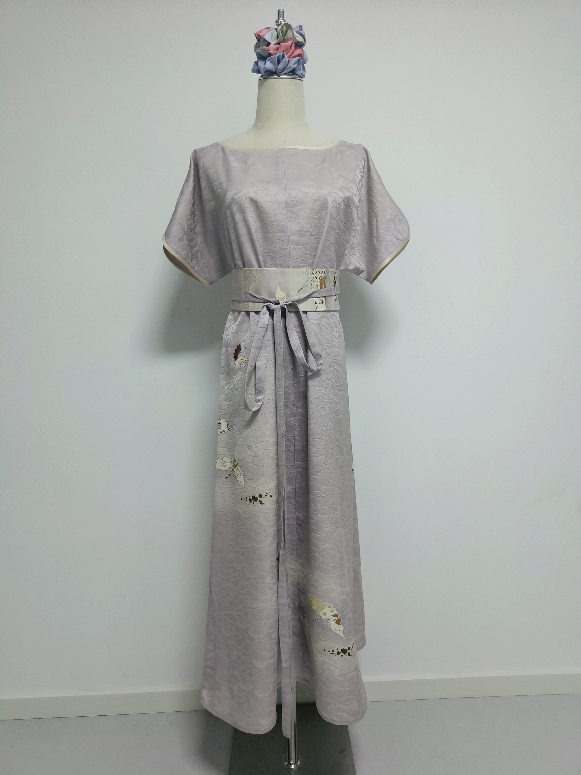 【花花家私人订制】新中式腰带系带连衣裙，真丝正绢制衣来料定制