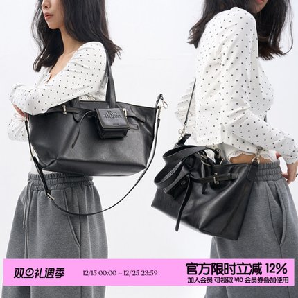 简着25SS 原创 做旧擦色 加利尼尼多形态摩登托特包 大容量斜挎包