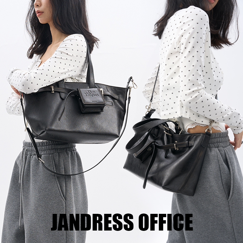 简着25SS 原创 做旧擦色 加利尼尼多形态摩登托特包 大容量斜挎包