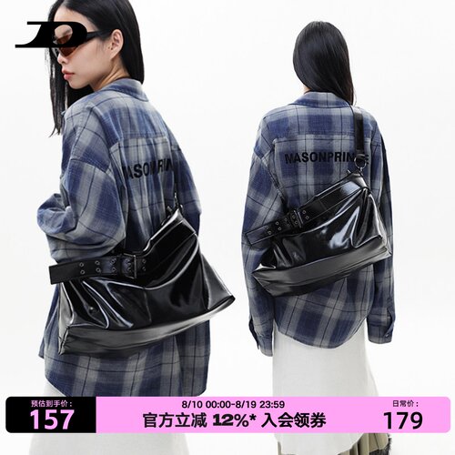 简着®原创穆肯斯暗黑皮扣托特包