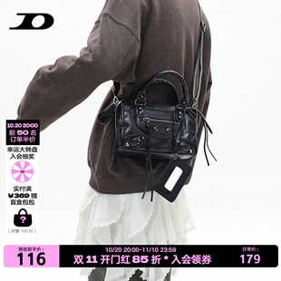简着 /巴黎复古机车辣妹铆钉迷你小方包 高级感包包女手提斜挎包