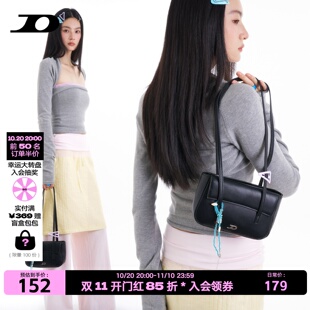 简着26SS新品 原创 贝塔拉 黑色单肩腋下包女百搭长柄法棍小包女