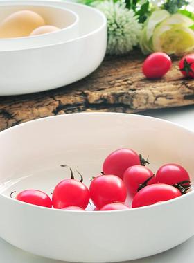 2025新款盘子菜盘家用深盘深窝盘高级感大碟子骨瓷蒸蛋碗陶瓷餐盘