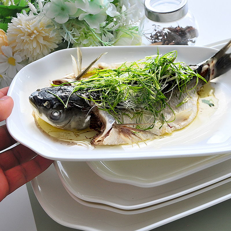 2024新款陶瓷鱼盘10寸14寸深盘