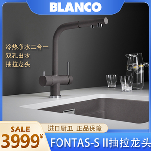 铂浪高BLANCO | FONTAS-S II厨房水龙头冷热水净水二合一双孔出水