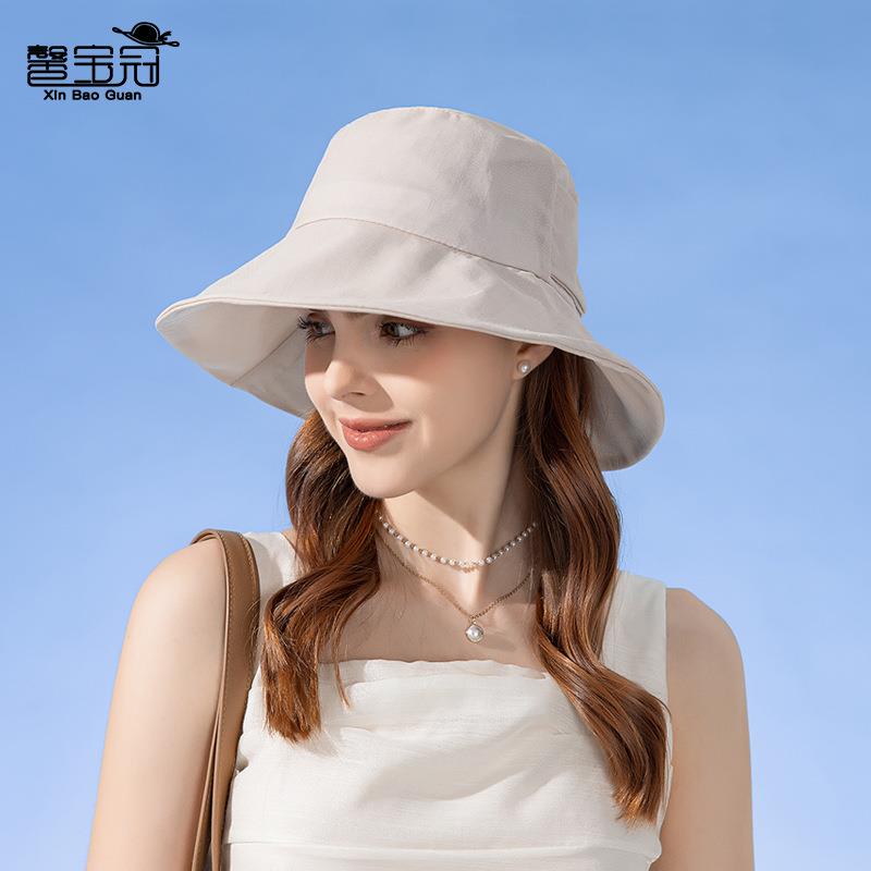 跨境围遮脸薄款女渔夫帽太阳帽8182防晒盆帽夏季韩版遮阳大头帽子