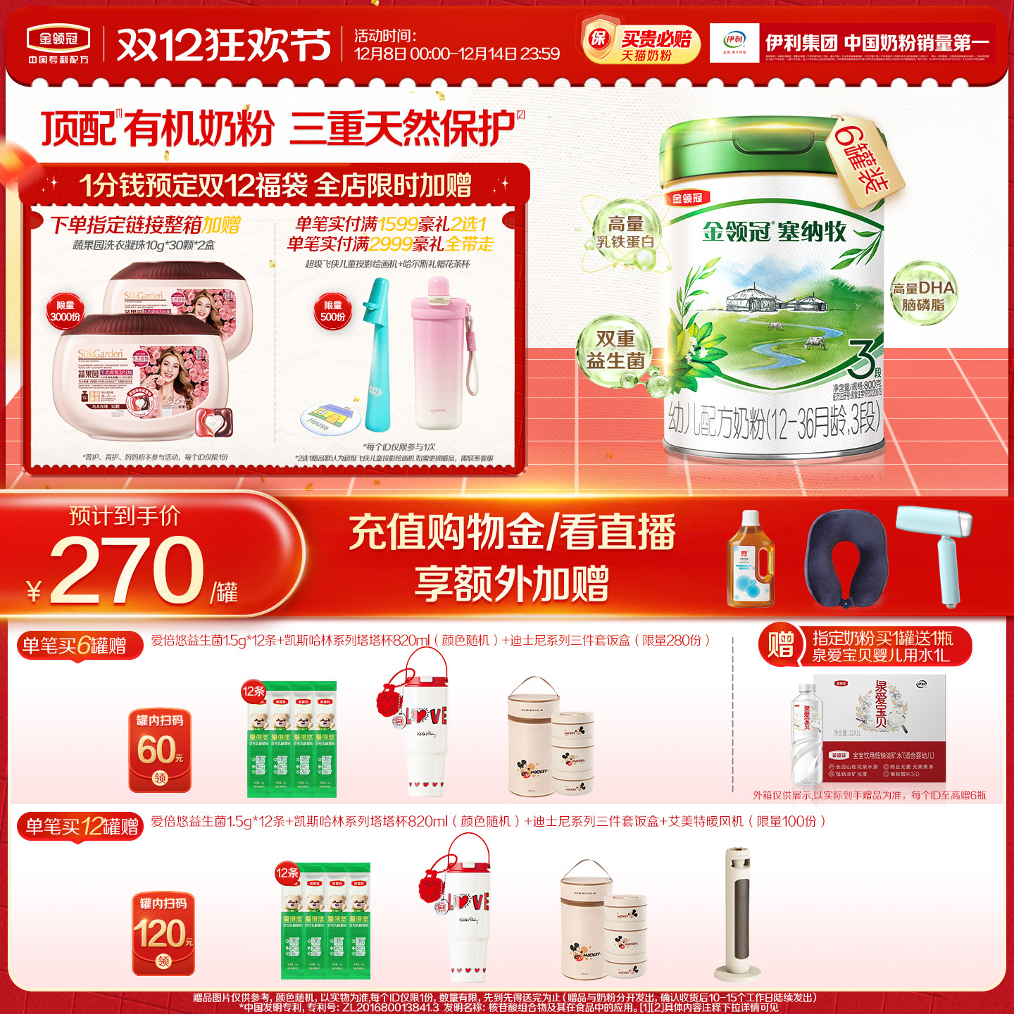 ʡ312-36Ӥ׶лţ̷800g*6 1560Ԫ