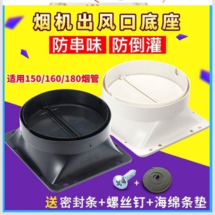防烟宝红日配件抽吸油烟机出风口止逆阀烟机底座对夹式普田帅康