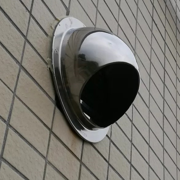 油烟机排烟管室外雨罩不锈钢外墙风罩烟机出风口帽子浴室墙洞图片