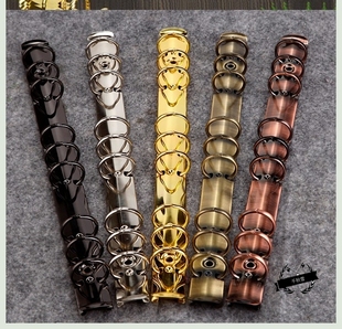 全新金属银色活页夹a4a5a6a7装订夹文件夹孔夹活页夹子铁夹装订圈