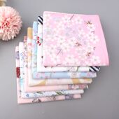 怀旧时尚 印花女士纯棉手帕 柔软吸汗 老式 全棉手绢 大尺寸超薄款