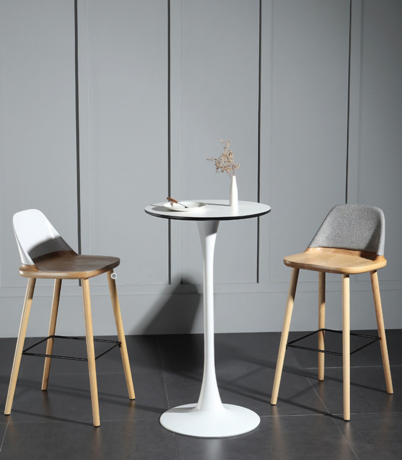 北欧高吧台酒吧桌子圆形高脚桌酒会桌休闲家用岩板吧桌ins洽谈桌