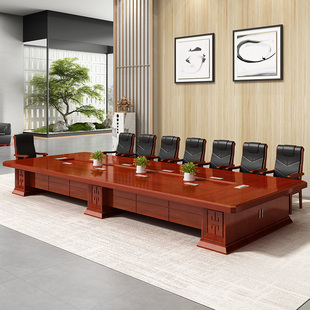 大型会议桌长桌简约现代长条桌洽谈桌培训桌会议室桌椅组合办公桌