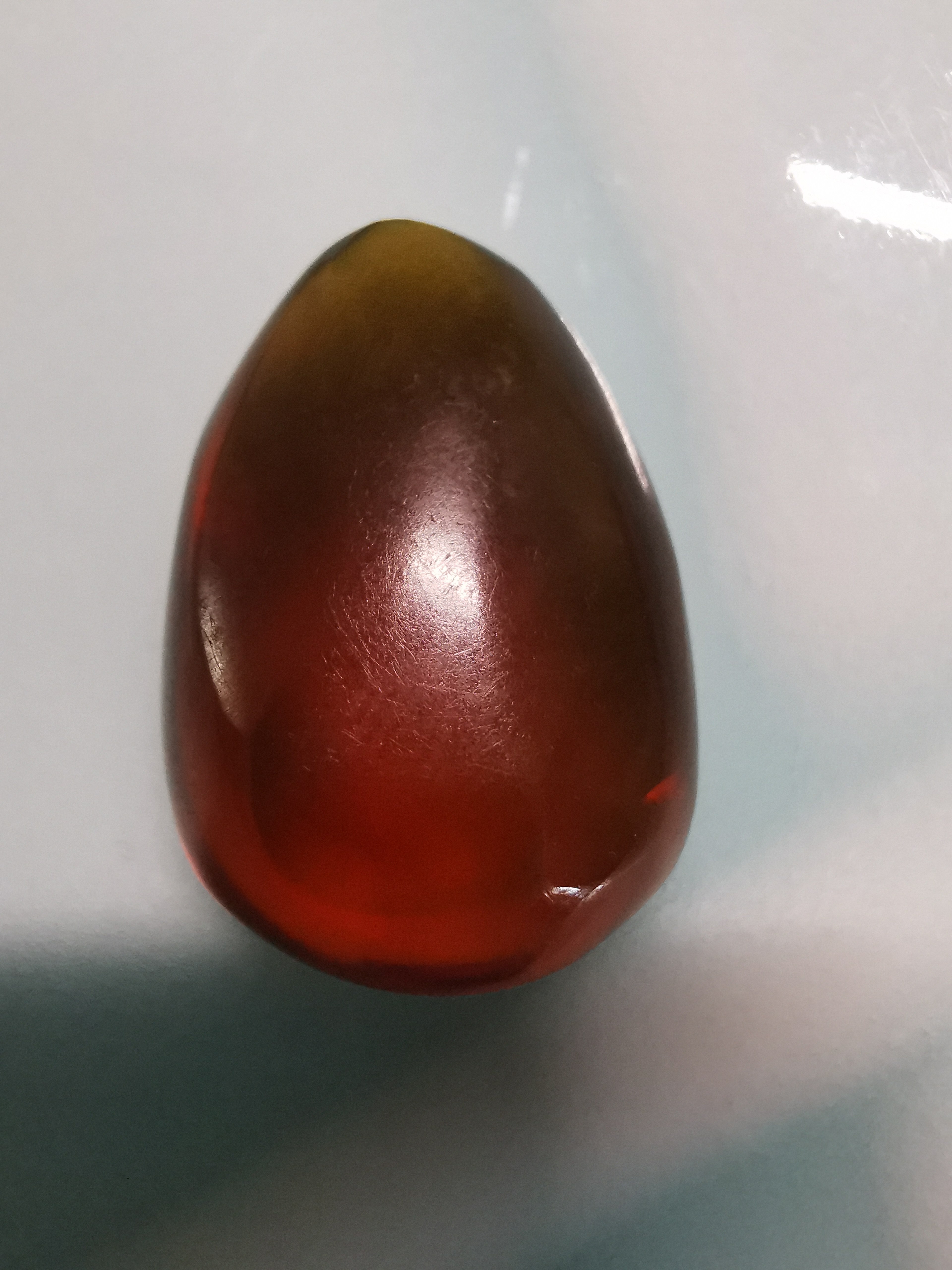缅甸天然无优化琥珀蜜蜡金红珀水滴戒面适合镶嵌挂件皆可