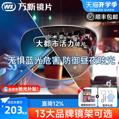 万新活力防蓝光都市近视眼镜片