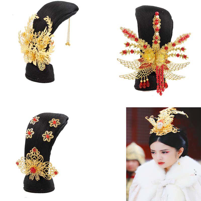 古装演出假发仙女造型飞天发髻发包洛神甄宓古代汉服造型头饰饰品