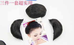 影视古装发包影楼专业造型丸子头花苞头饰假发舞台假发侍女假发包