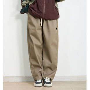 秋冬加绒日系复古宽松直筒工装休闲裤男女情侣早春长裤学生潮牌bf