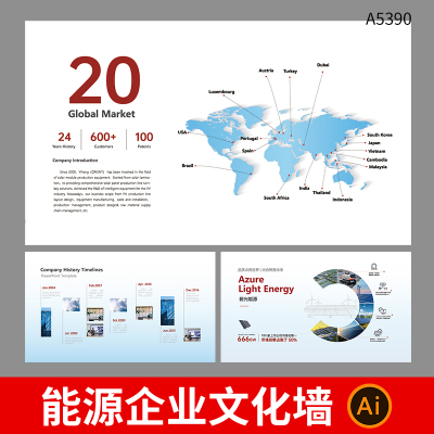 高端企业文化品牌墙公司简介发展历程业务布局文化墙展板ai素材