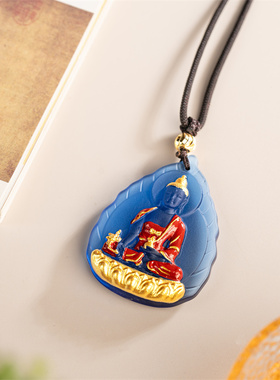 药师佛吊坠有开广琉璃求健康平安护身配108颗佛珠佛菩萨项链